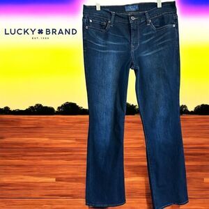 Lucky Brand Women's Sweet Boot Dark Wash Blue 5 Pocket Denim Jeans